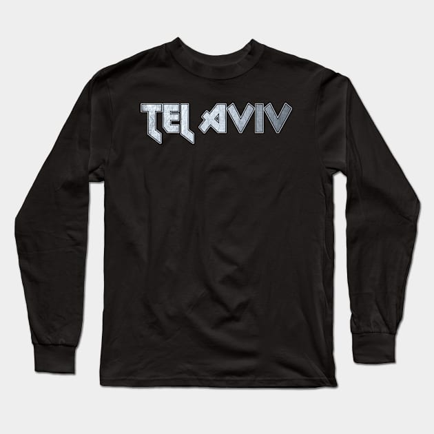 Heavy metal Tel Aviv Long Sleeve T-Shirt by KubikoBakhar